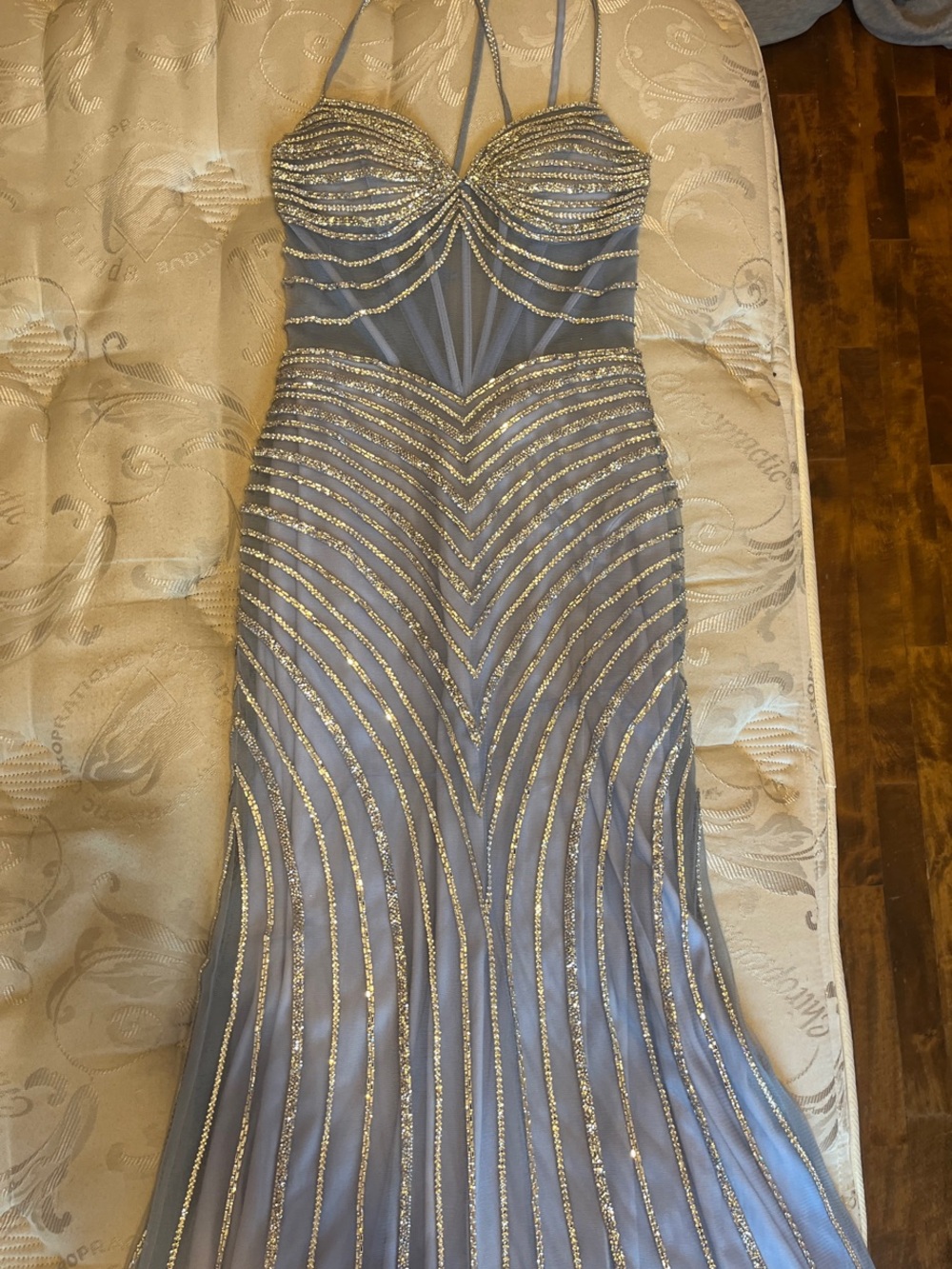 Periwinkle Diamond Prom Dress